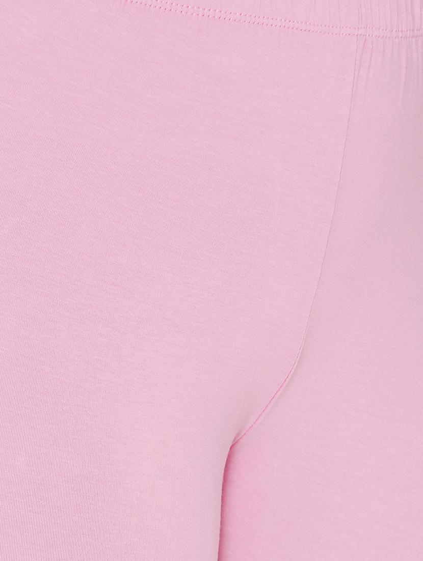 pink solid ankle length legging - 18480065 - Standard Image - 4