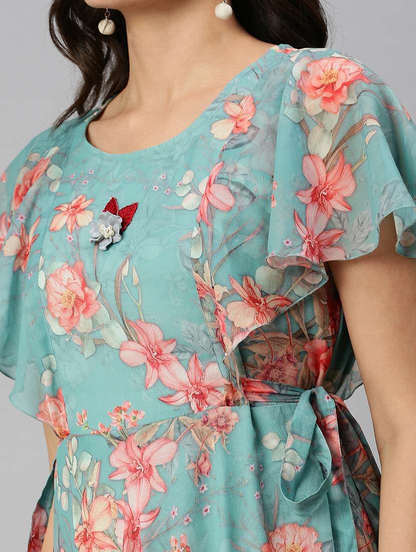 women's ruffle floral dress - 18480199 -  Standard Image - 4