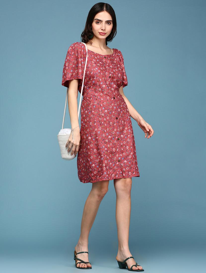 sweetheart neck floral a-line dress - 18480216 - Standard Image - 4