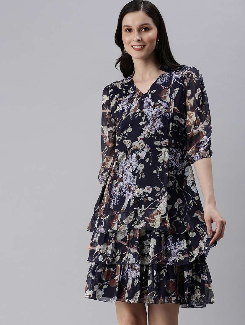 women's fit & flare floral dress