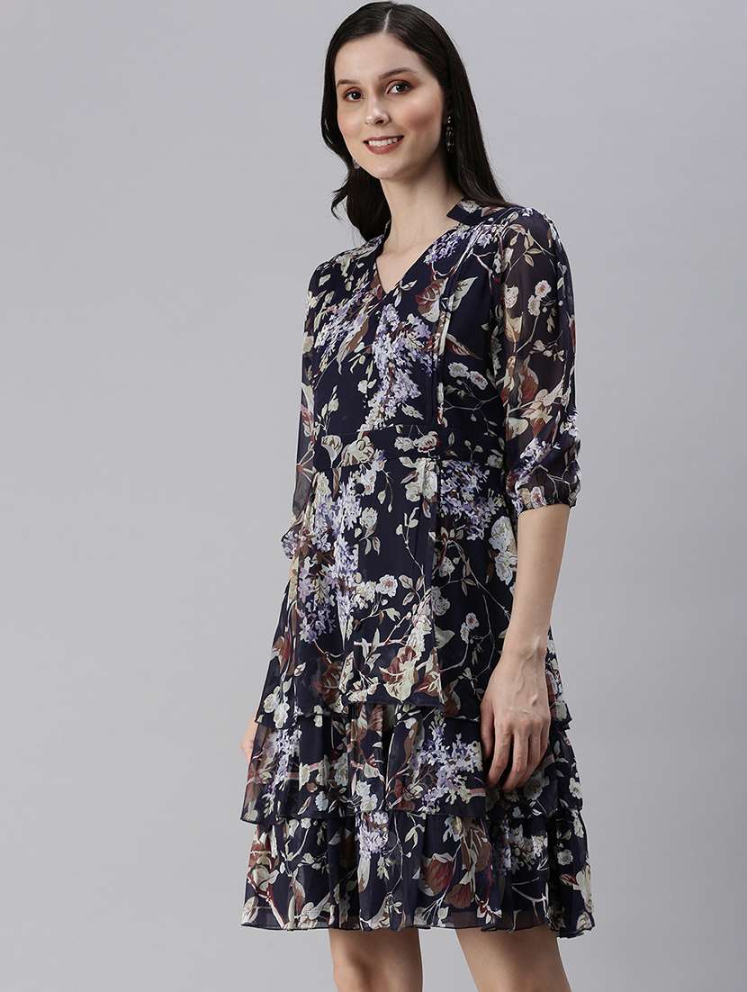 women's fit & flare floral dress - 18480235 -  Standard Image - 1