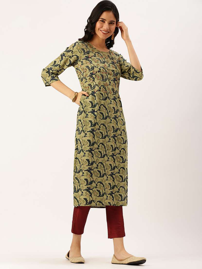 women's straight kurta - 18480699 -  Standard Image - 1