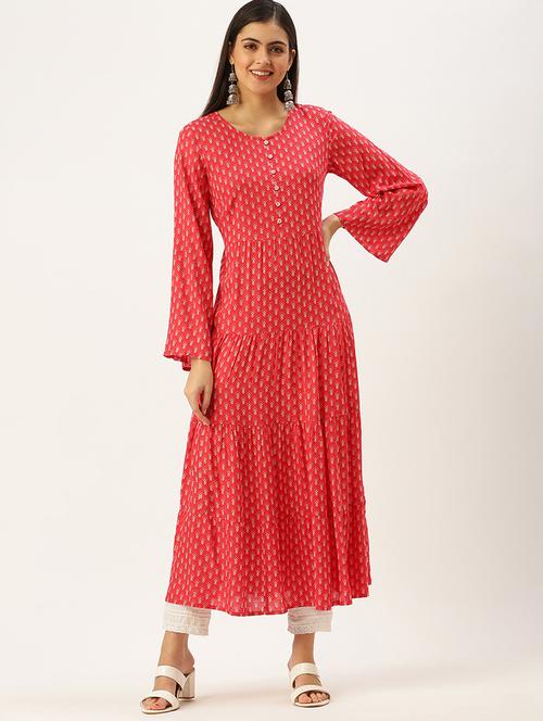 women's tiered kurta - 18480732 -  Standard Image - 0