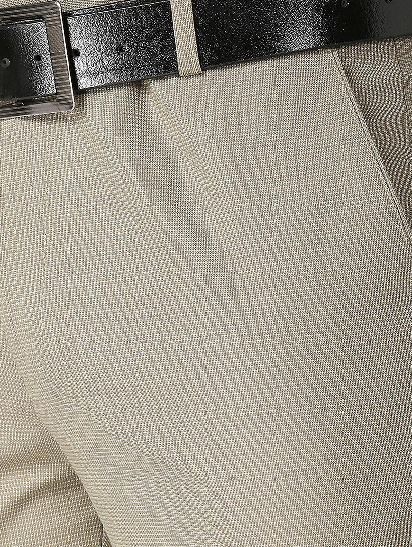 grey textured flat front formal trouser - 18480869 - Standard Image - 4