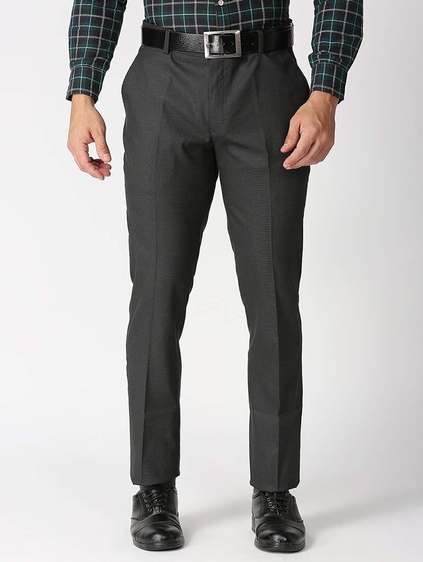 black solid formal trouser