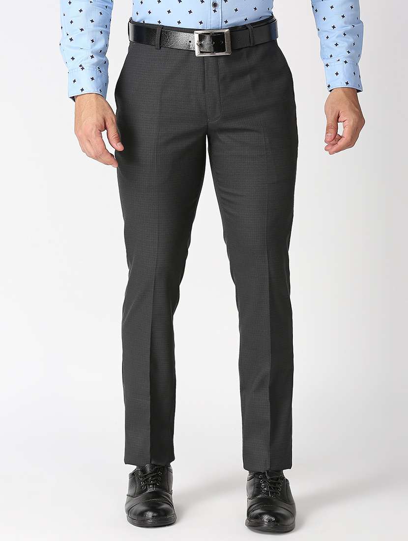 black solid formal trouser
