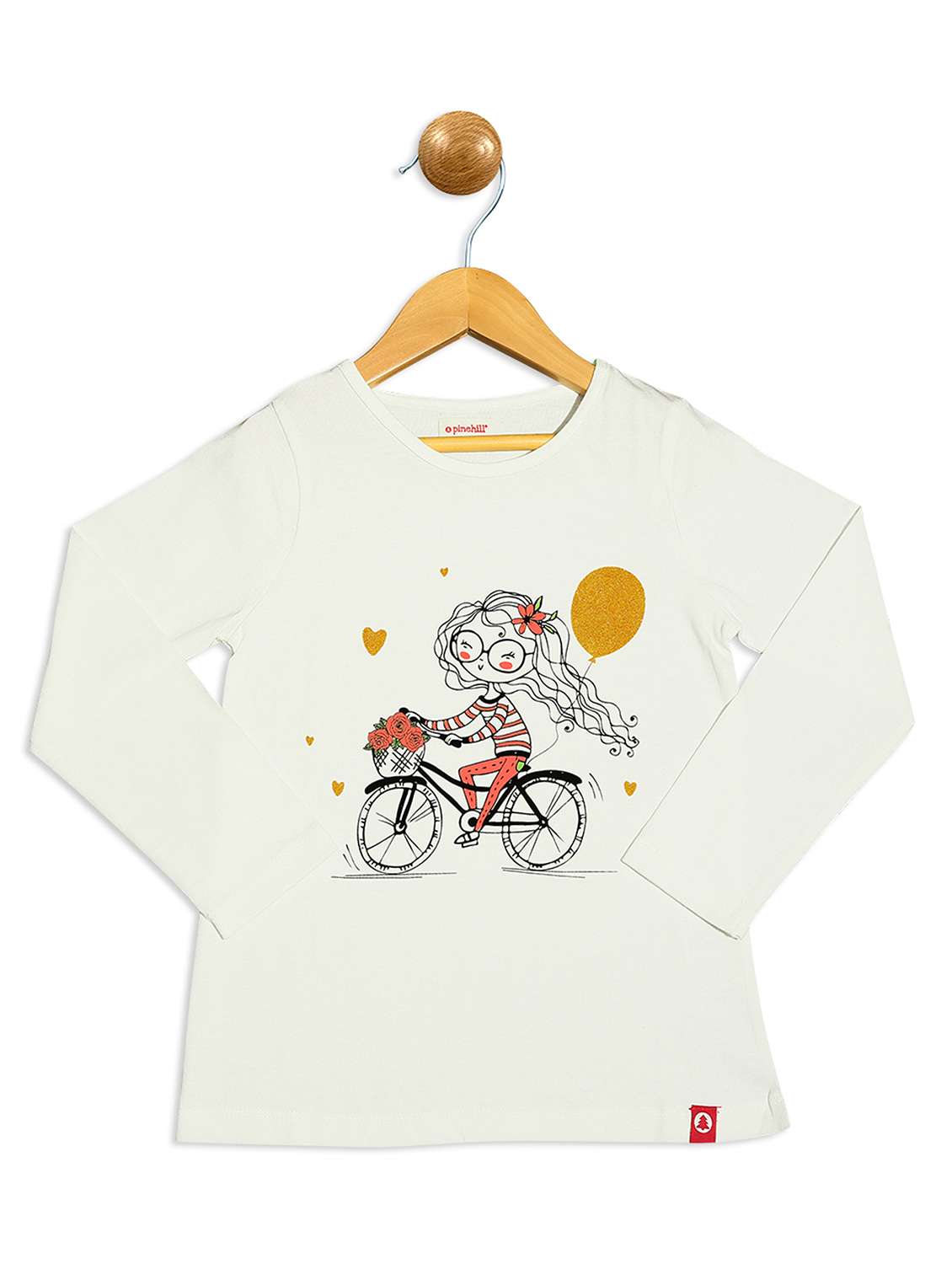 girls white graphic tee