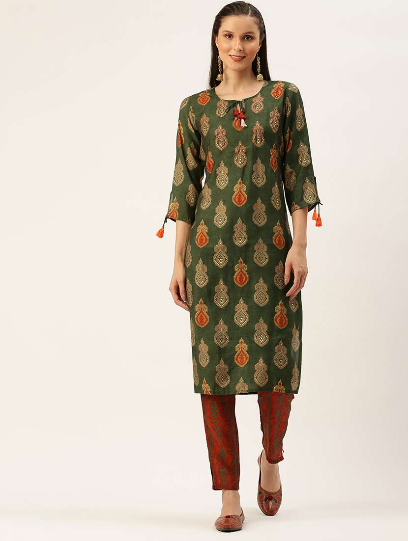 pinted kurta pant set