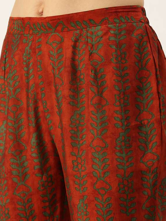 pinted kurta pant set - 18480937 -  Standard Image - 4