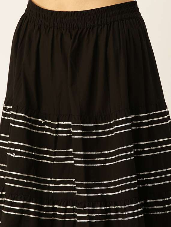 women paisley printed v neck kurta skirt set - 18480940 -  Standard Image - 4