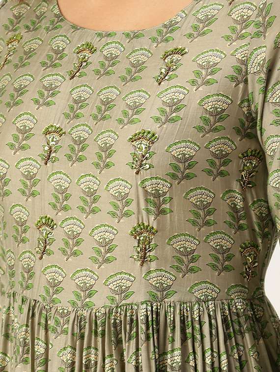 women three quarter sleeve kurta pant with dupatta set - 18480974 -  Standard Image - 4