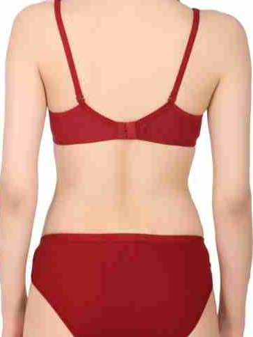 red pure silk bras and panty set - 18482042 -  Standard Image - 1