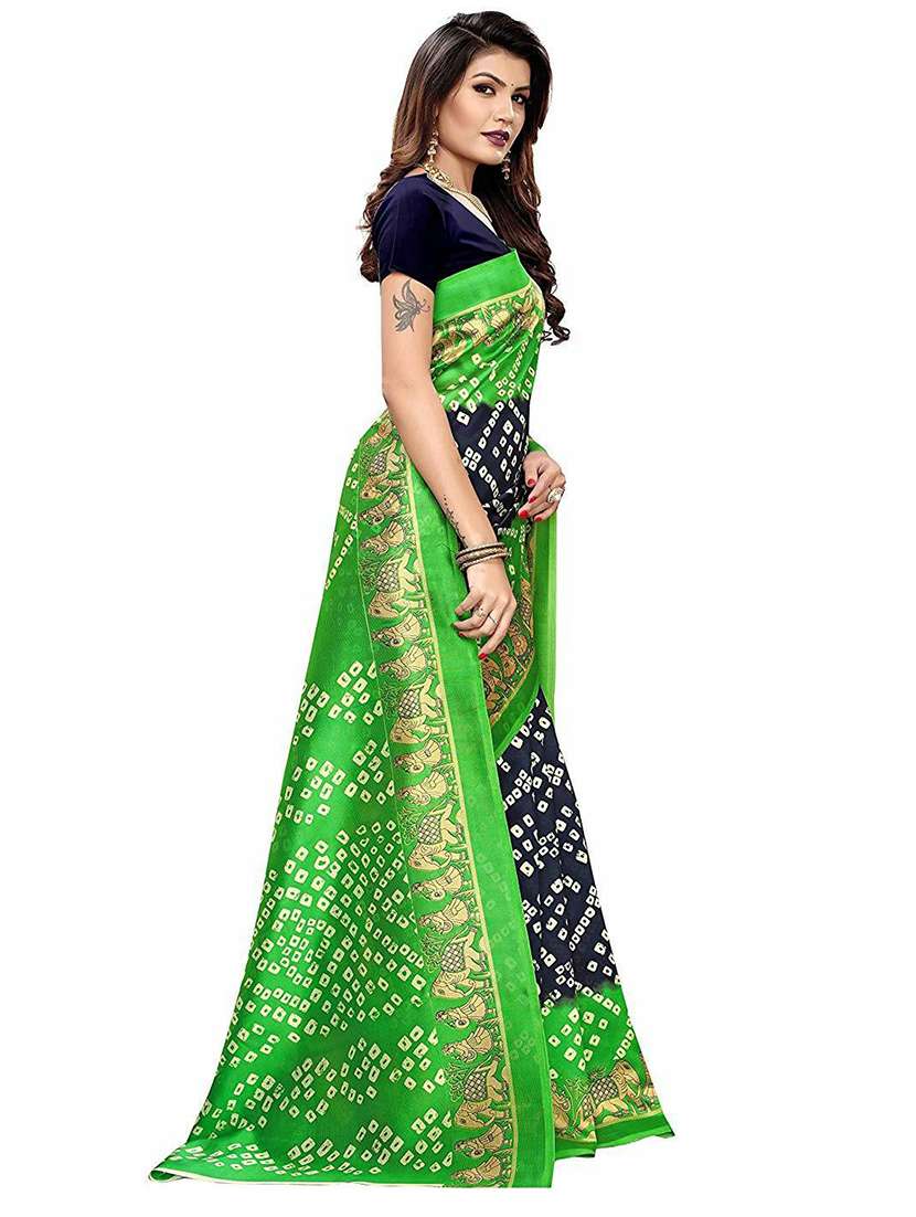 bandhani printed saree with blouse - 18482339 -  Standard Image - 1
