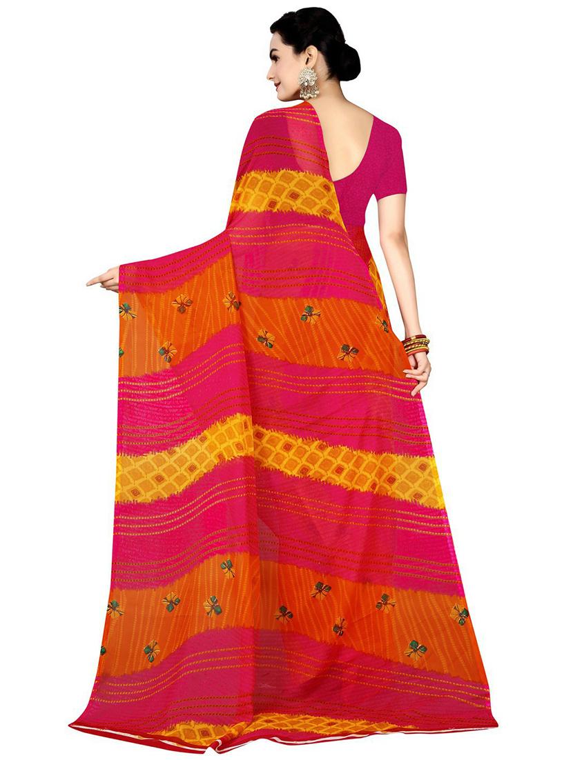 self design printed saree with blouse - 18482705 - Standard Image - 1