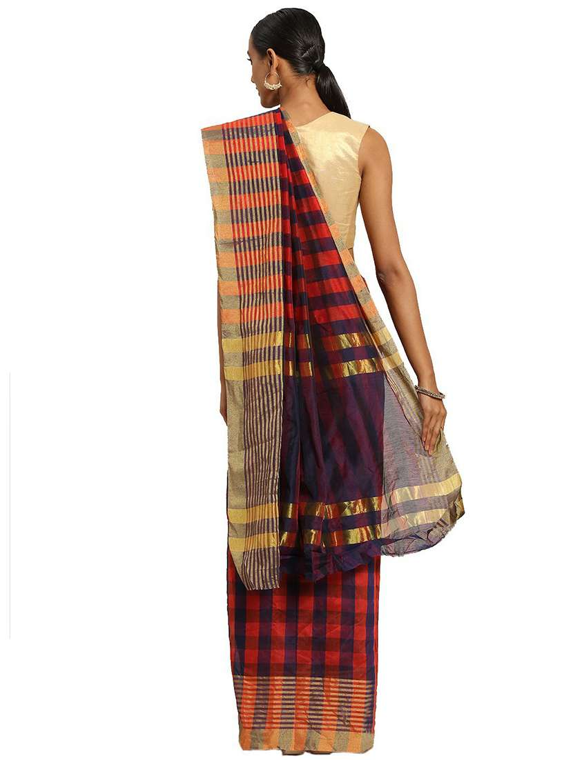 women's self design multi colored saree with blouse - 18484918 -  Standard Image - 1