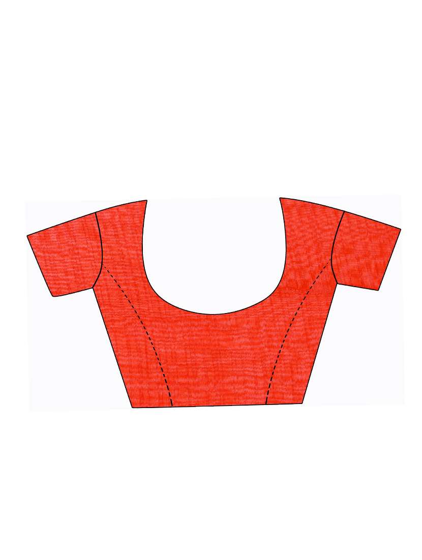 women's printed red colored saree with blouse - 18485092 -  Standard Image - 1