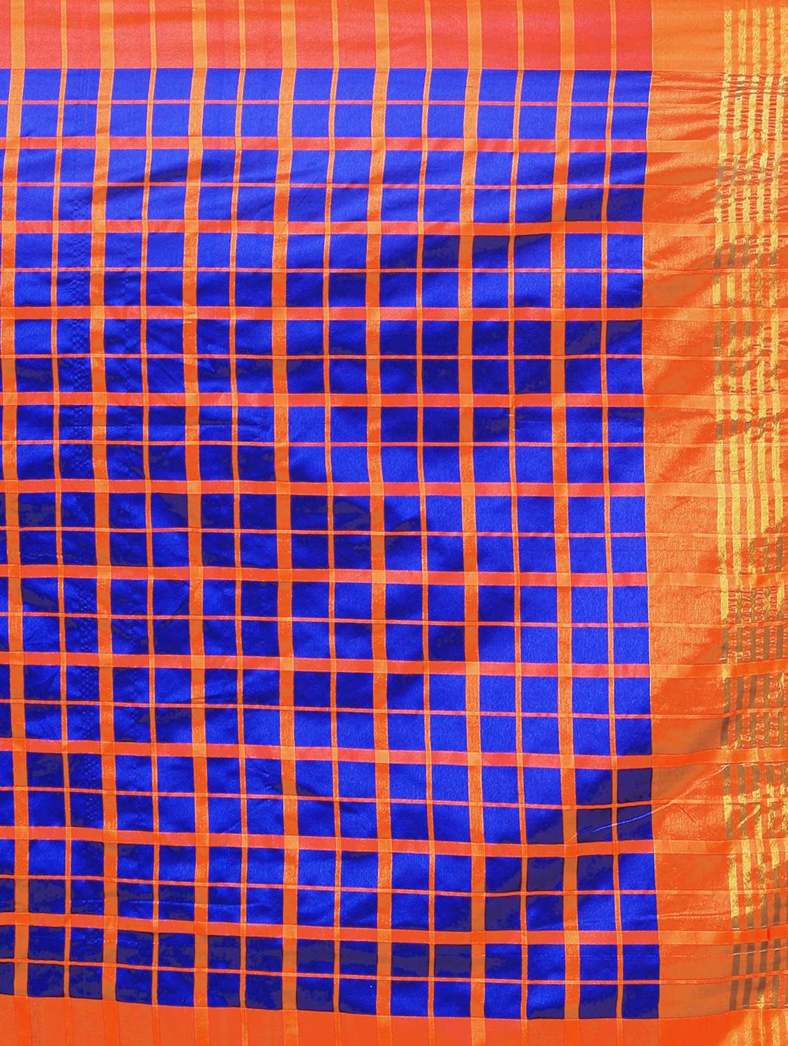 check printed saree with blouse - 18488095 -  Standard Image - 4