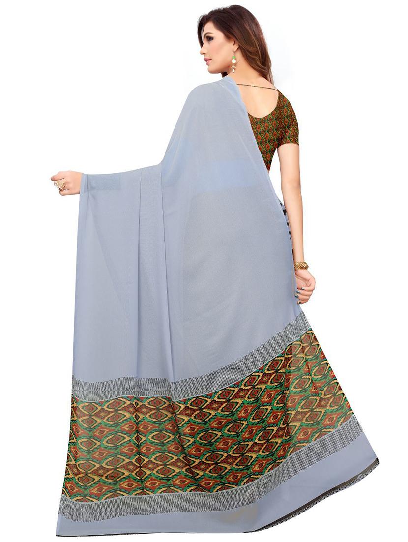 half & half printed saree - 18488827 - Standard Image - 1