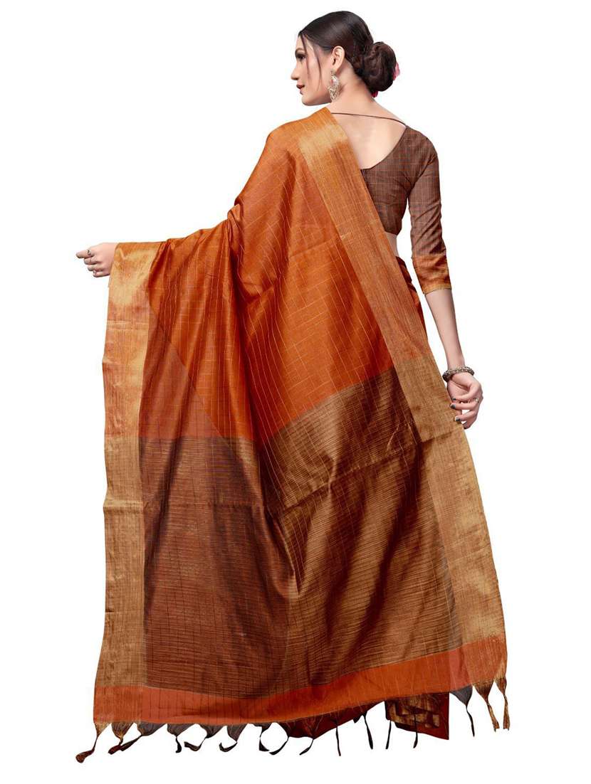 solid plain saree with blouse - 18488880 -  Standard Image - 1