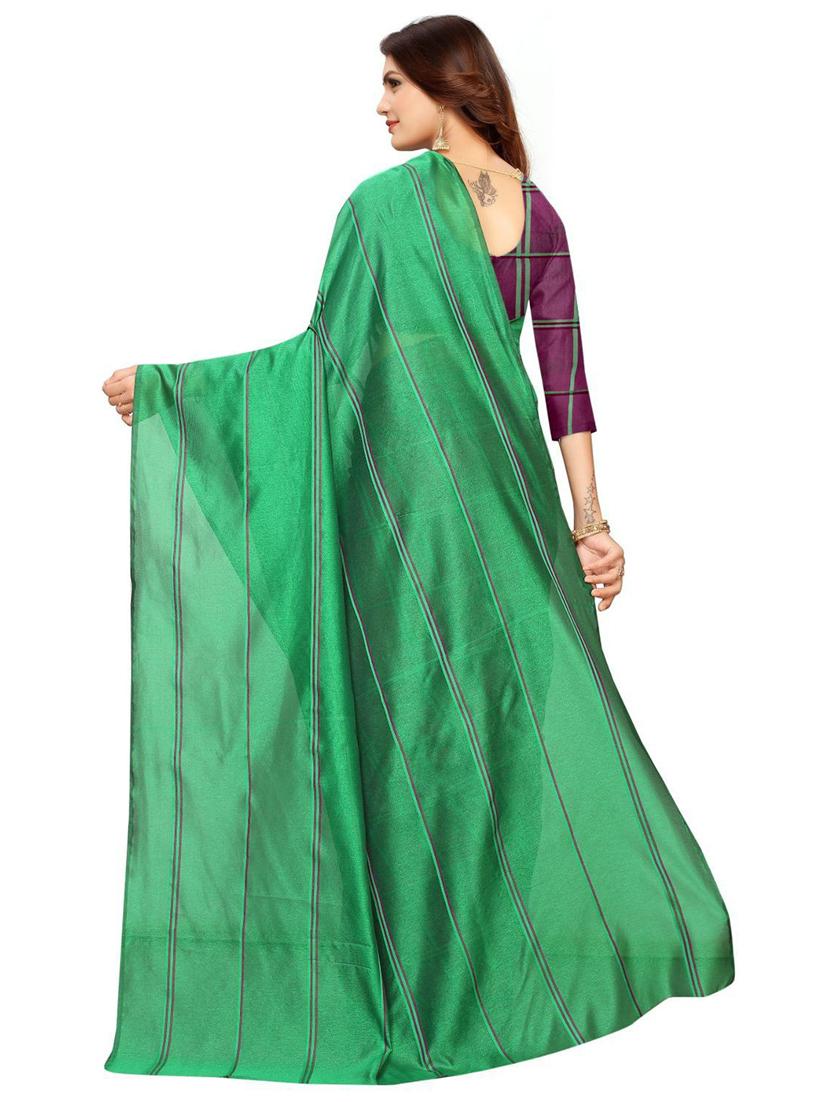 striped woven saree with blouse - 18488906 - Standard Image - 1