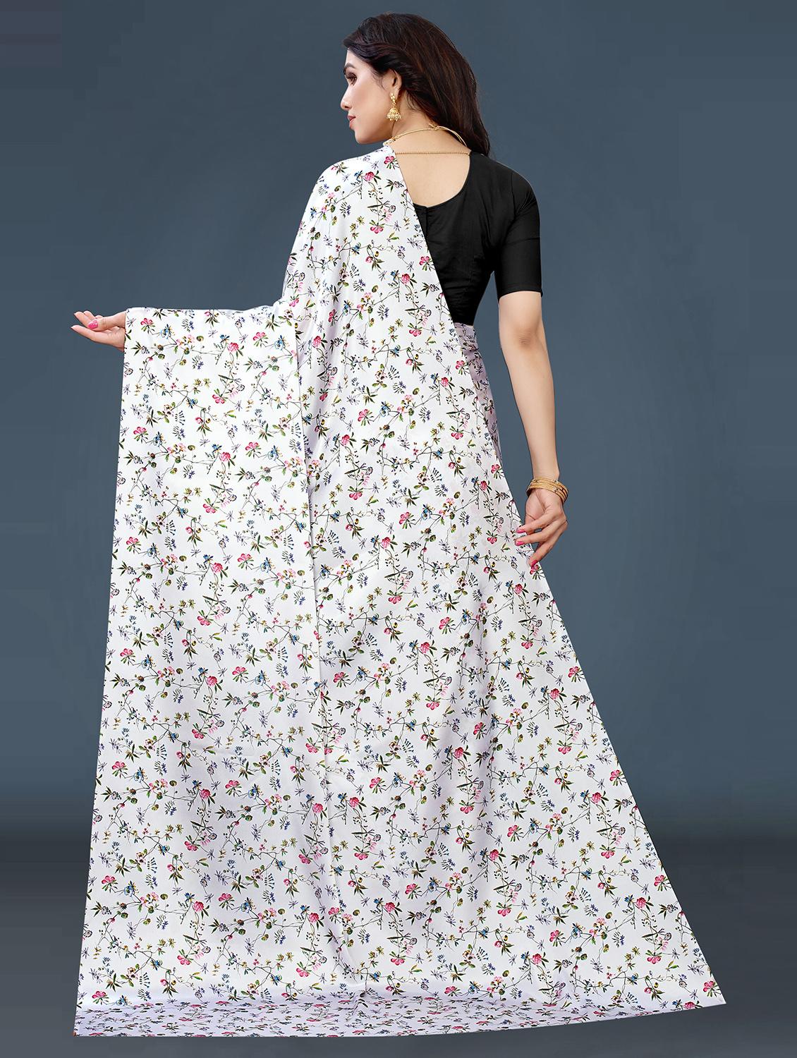 floral printed saree  with blouse - 18489083 -  Standard Image - 1