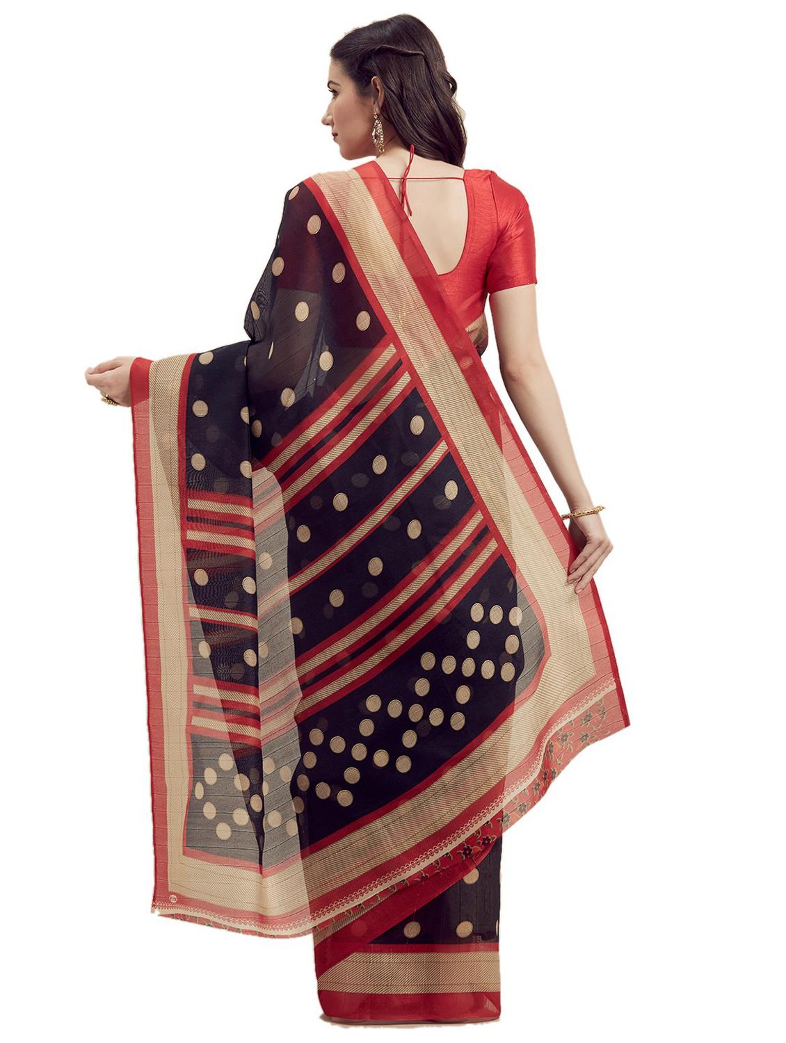 self design woven saree - 18490169 - Standard Image - 1