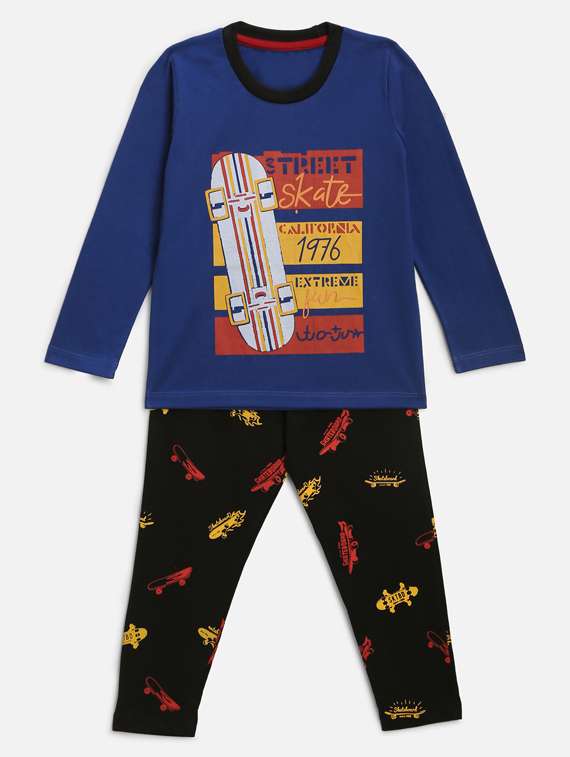boys printed nightwear pajama set 