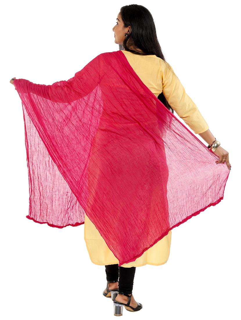 pink cotton dupatta - 18498260 - Standard Image - 1