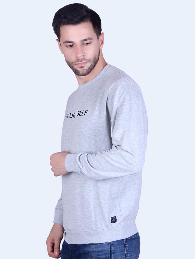grey chest print sweatshirt - 18498477 -  Standard Image - 1
