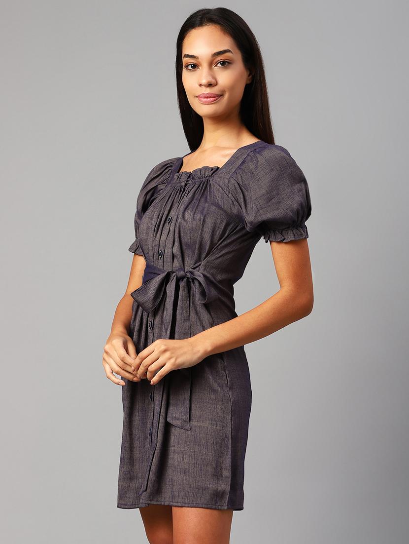 women's belted solid dress - 18499027 -  Standard Image - 1