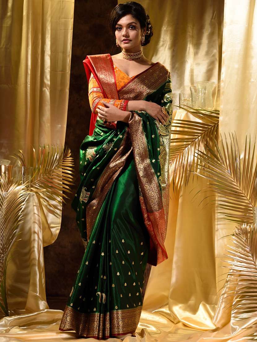 self design banarasi saree