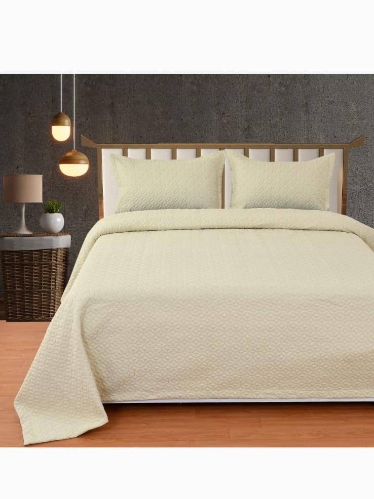 solid cotton double bedsheet - 18499559 - Standard Image - 1