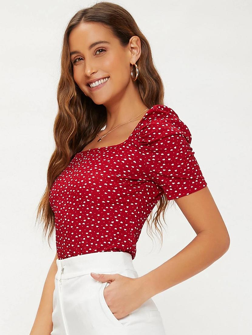 square neck regular top - 18500138 - Standard Image - 1