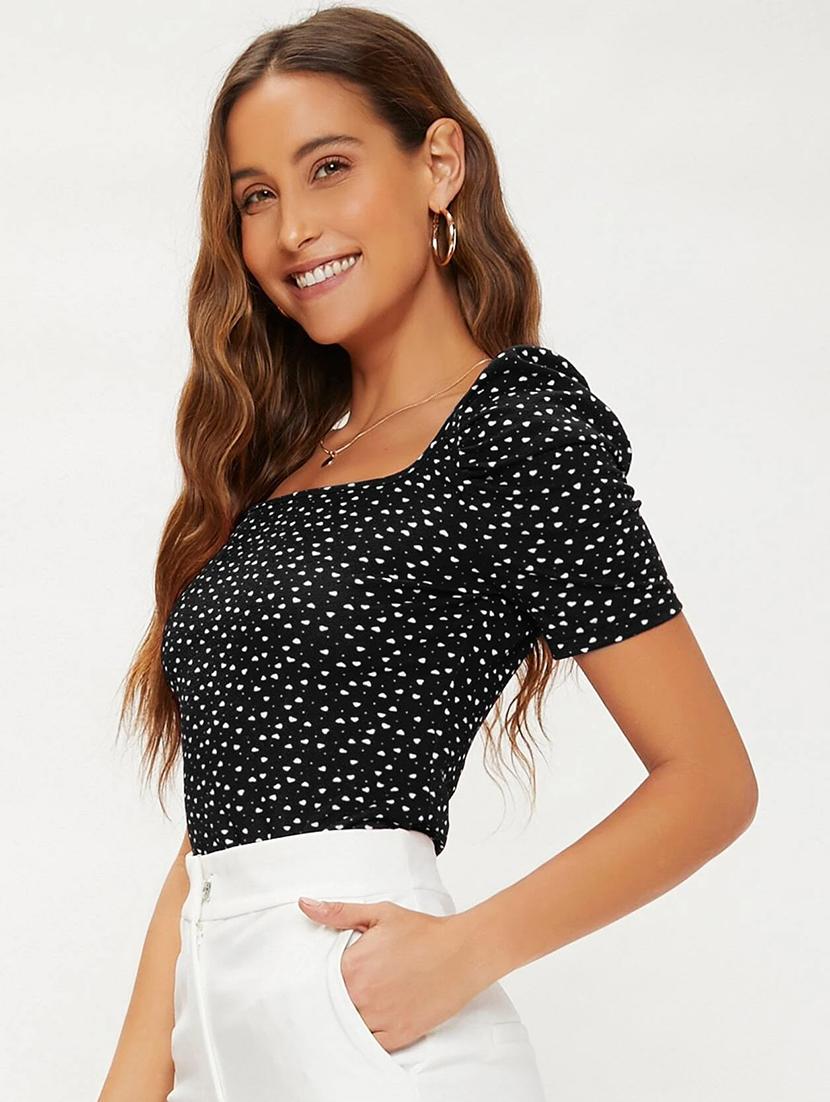 square neck regular top - 18500140 - Standard Image - 1