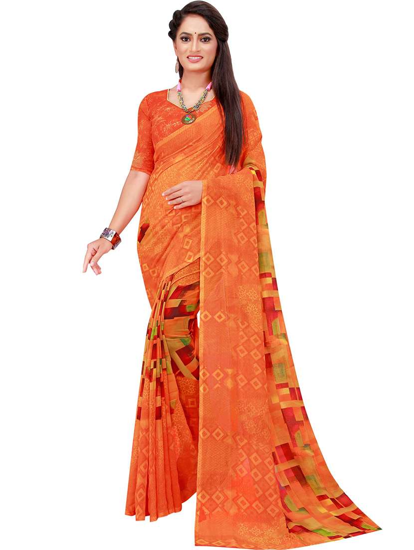 pack of 2 printed sarees - 18500465 -  Standard Image - 1