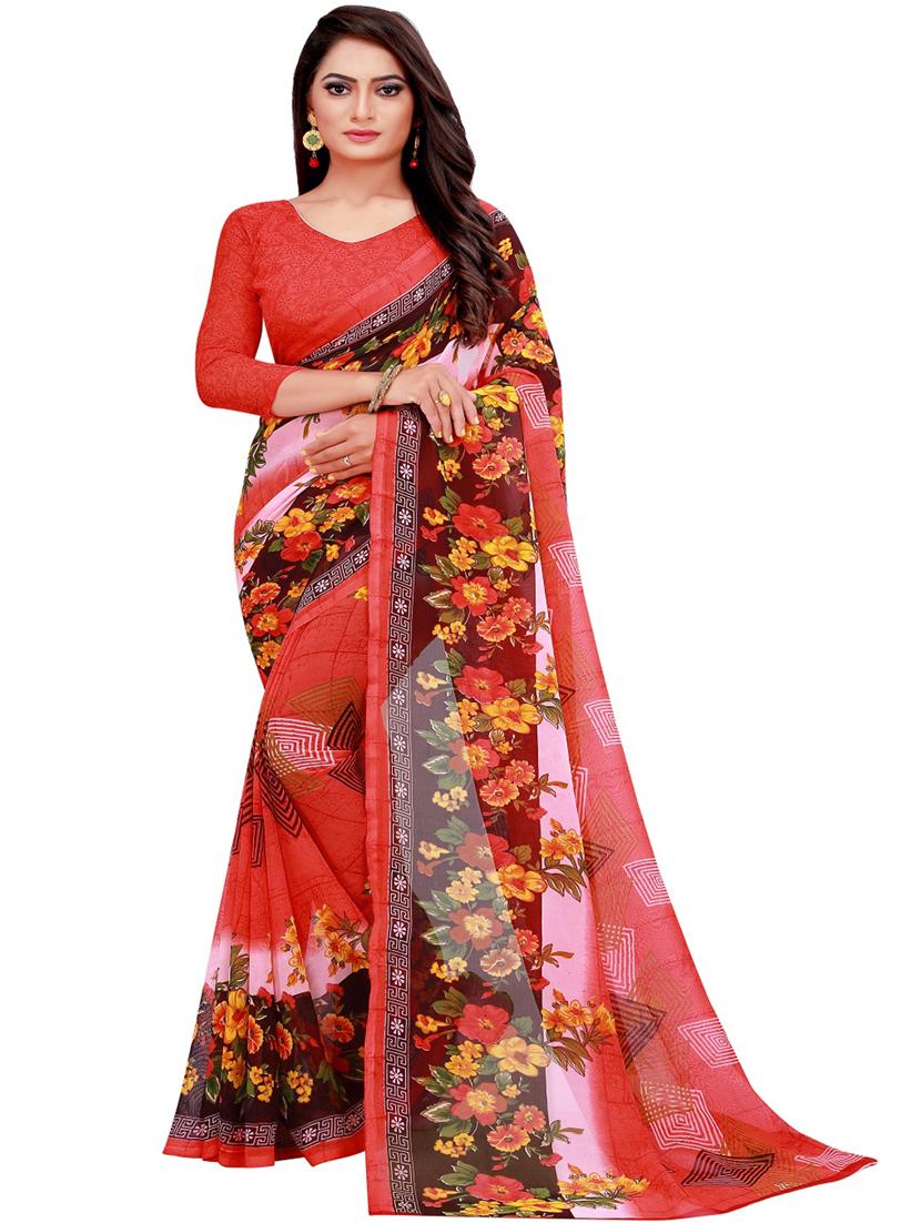 pack of 2 printed sarees - 18500472 - Standard Image - 1