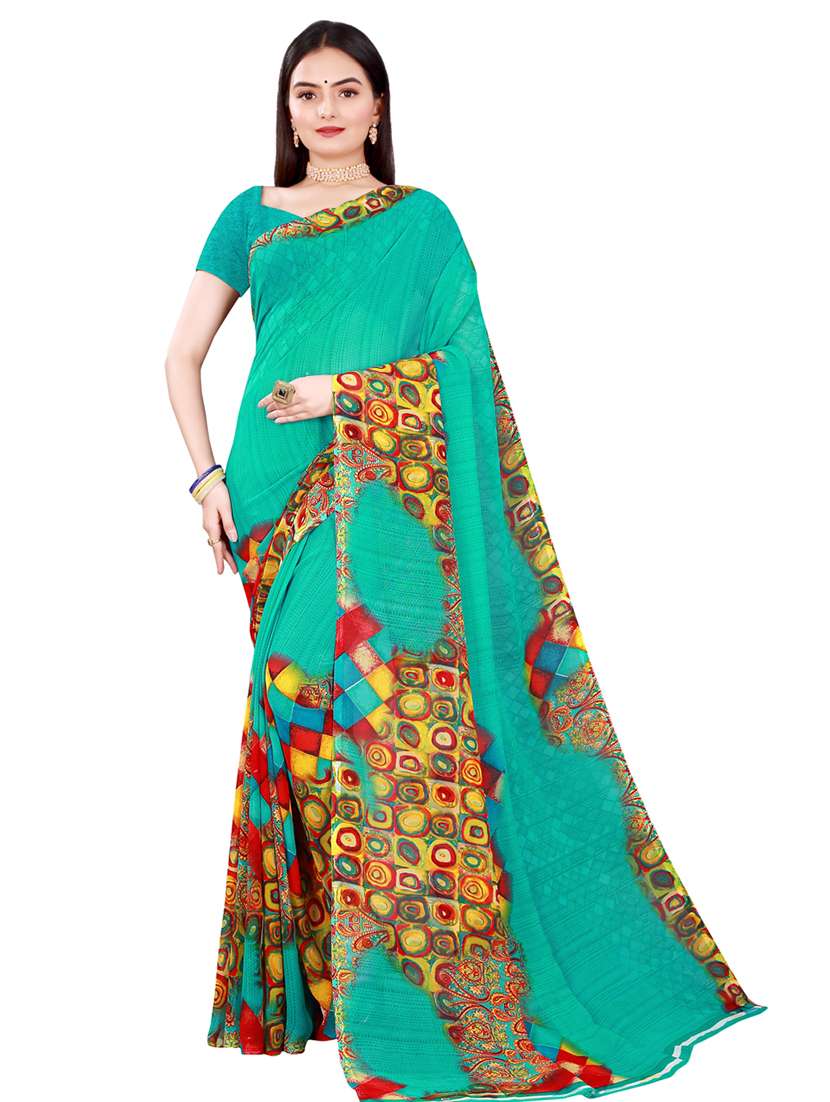 women's saree combo with blouse - 18500846 -  Standard Image - 1