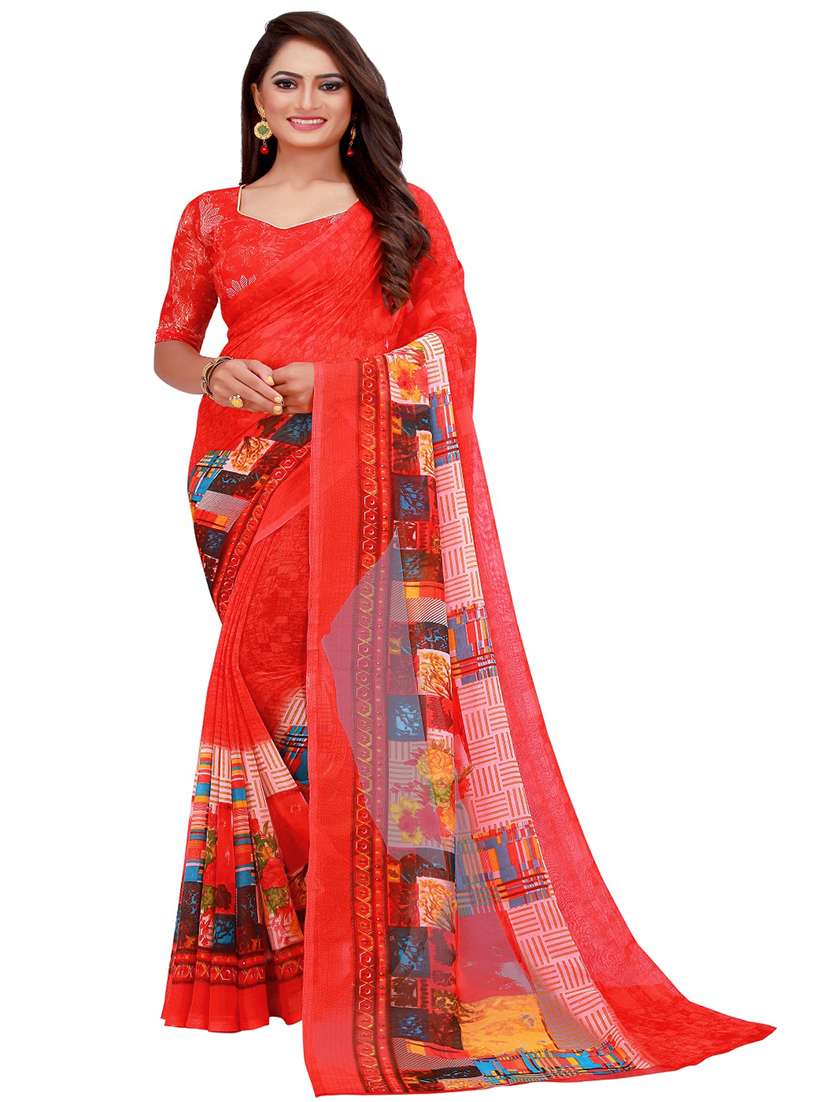 pack of 2 printed sarees - 18500896 - Standard Image - 1