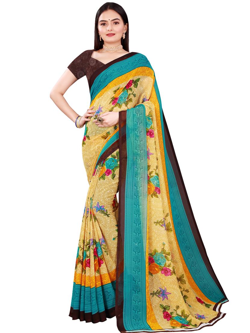 women's saree combo with blouse - 18500936 - Standard Image - 1