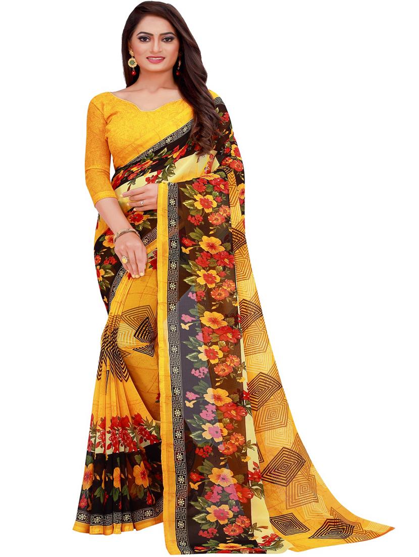 pack of 2 printed saree with blouse - 18501096 -  Standard Image - 1