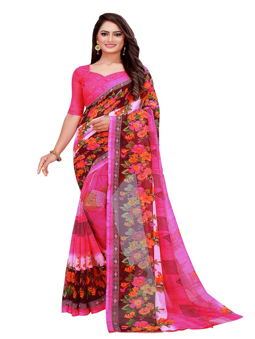 women's saree combo with blouse - 18501120 - Standard Image - 1