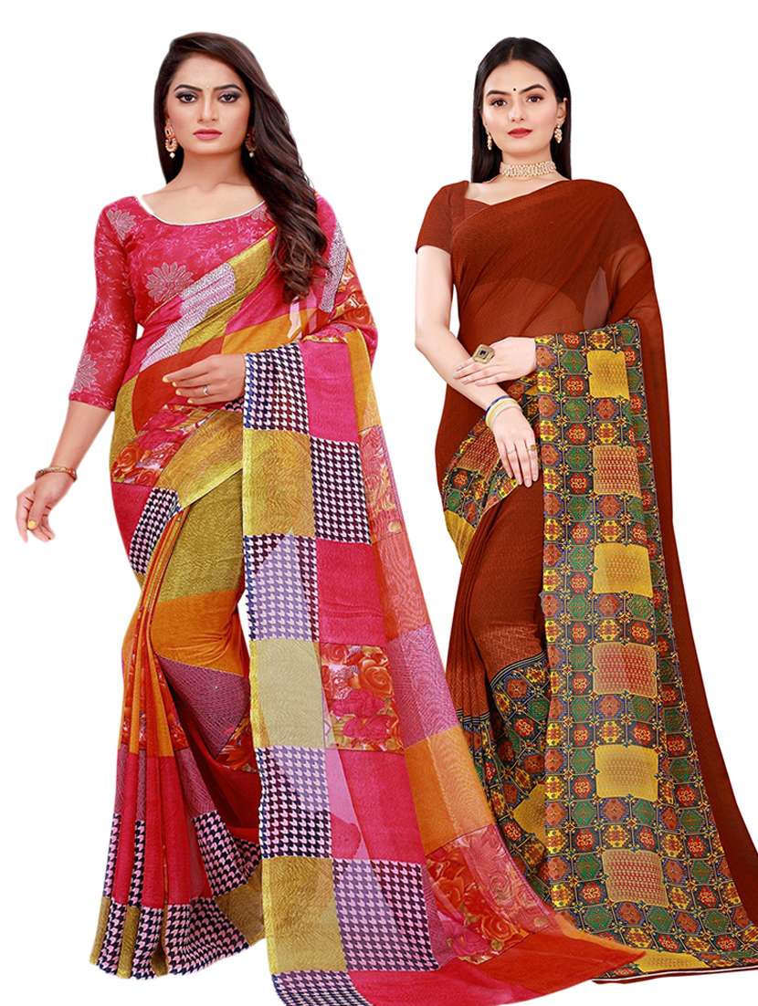 women's saree combo with blouse