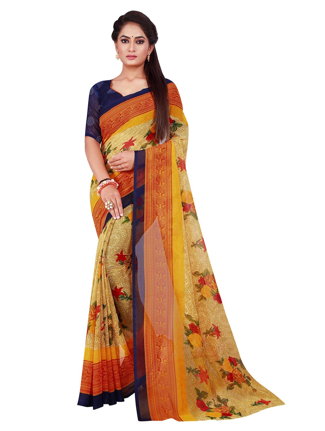 women's saree combo with blouse - 18501172 - Standard Image - 1