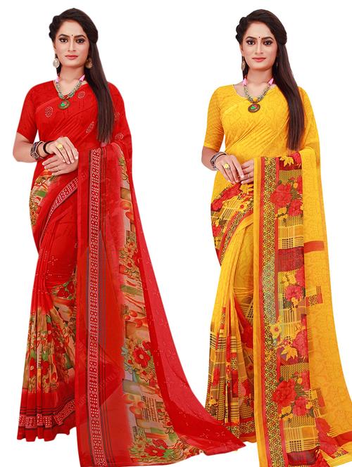 women's saree combo with blouse - 18501239 -  Standard Image - 0