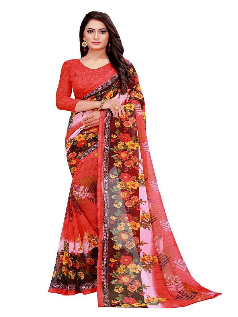 women's saree combo with blouse - 18501336 -  Standard Image - 1