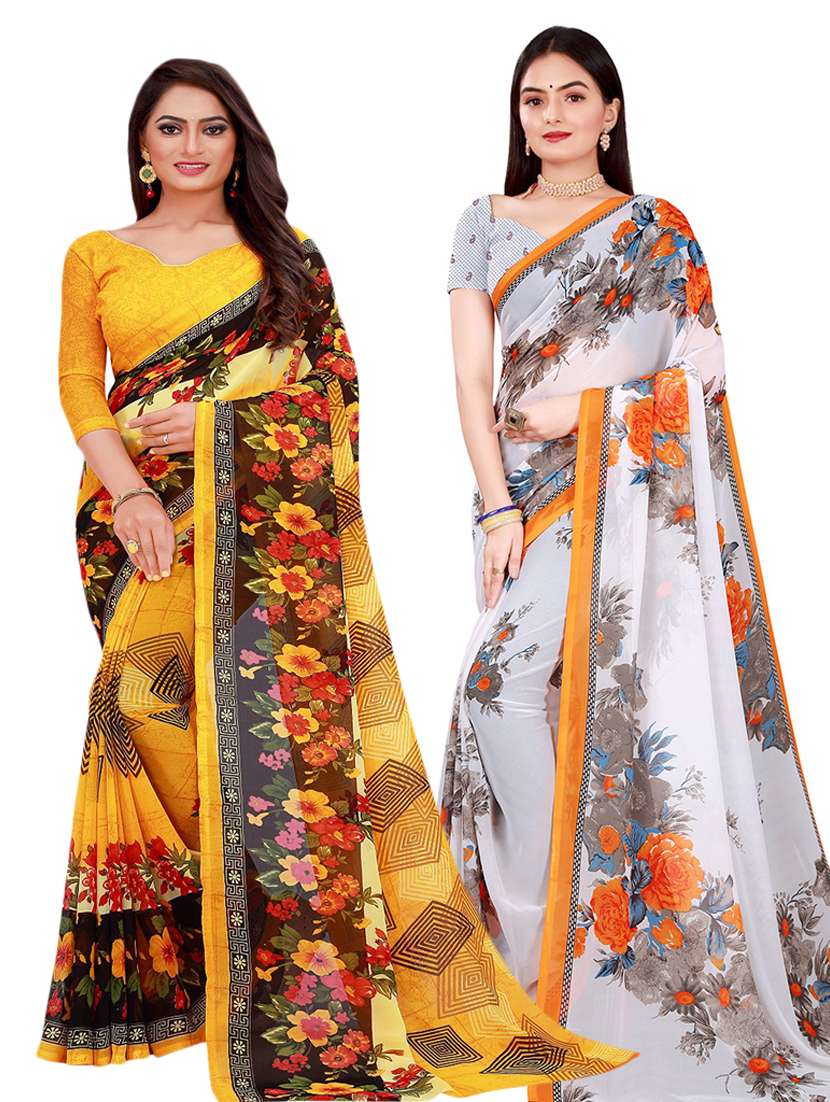 women's saree combo with blouse