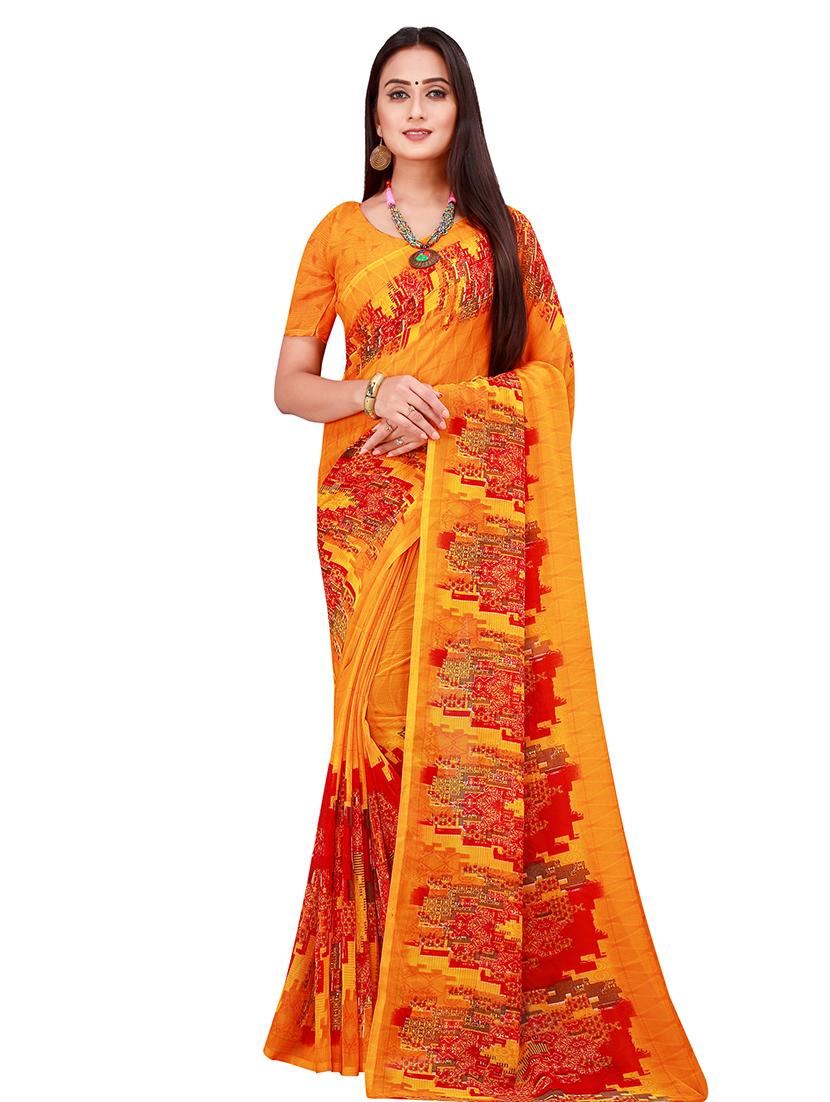 pack of 2 printed sarees with blouse - 18501808 -  Standard Image - 1