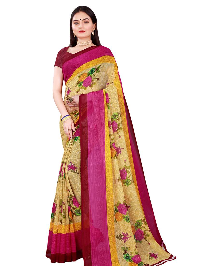 women's saree combo with blouse - 18501829 -  Standard Image - 1