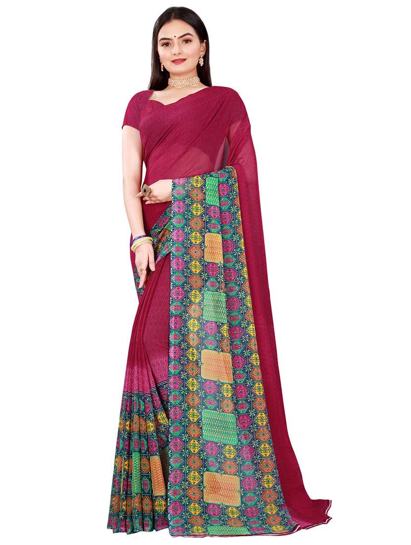 women's saree combo with blouse - 18501851 - Standard Image - 1