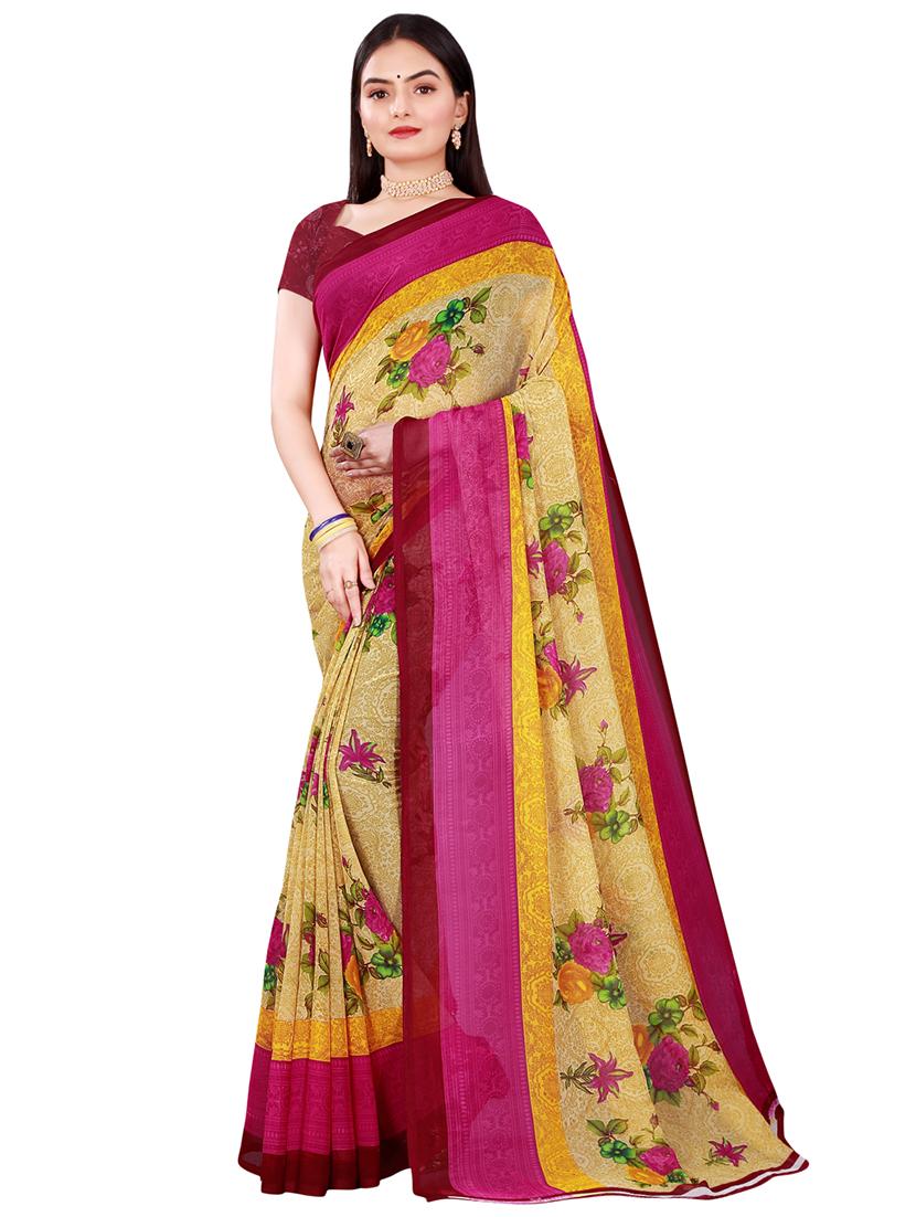 women's saree combo with blouse - 18501861 - Standard Image - 1